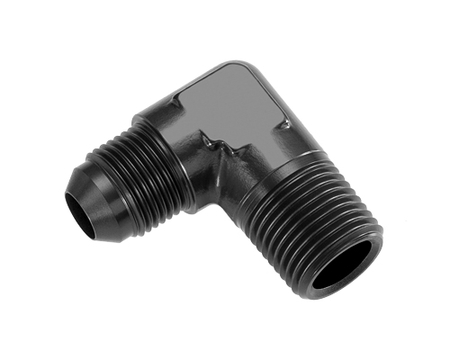 1/2" NPT to #8 AN - 90-Degree Black