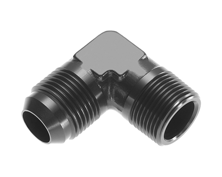 3/4" NPT to #12 AN - 90-Degree Black