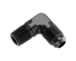 1/4" NPT to #6 AN - 90-Degree Black