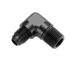 3/8" NPT to #6 AN - 90-Degree Black