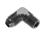 3/8" NPT to #8 AN - 90-Degree Black