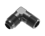 1/2" NPT to #10 AN - 90-Degree Black