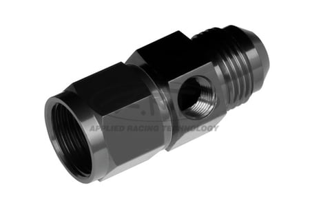 Fuel Pressure Take-Off Adapter #8 M to #8 F Swivel - Black