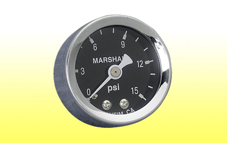 Fuel Pressure Gauge 1-5/8" - 0 to 30psi Dry