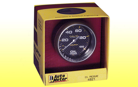 Auto Meter 4828 Carbon Fiber Mechanical Nitrous Pressure Gauge 