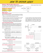 Axle Order Form