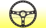 Lightweight Aluminum Steering Wheel - Black